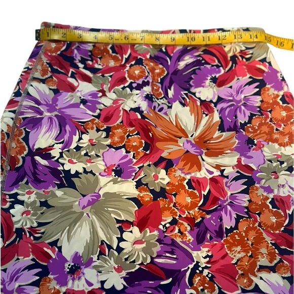 J. McLAUGHLIN Halle Palmer Floral Geo Reversible Skirt Size Small - Picture 3 of 8